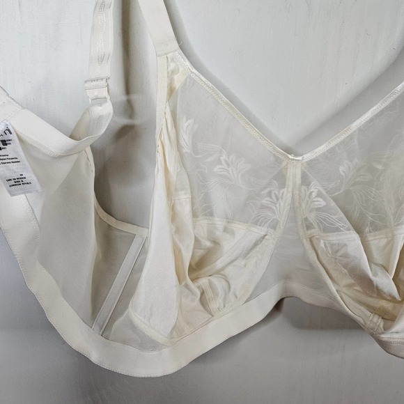 Elomi Kristie Soft Cup Side Support Bra 52H Ivory Wireless 58501 - Picture 8 of 10